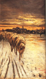 Paesaggio con pecore (1881)